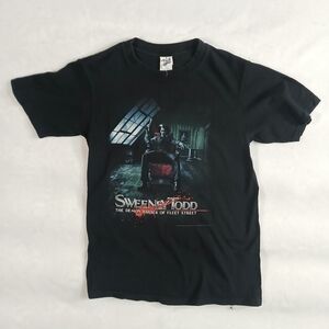 Vintage Y2K Sweeney Todd Johnny Depp Movie Promo Graphic T-Shirt Small